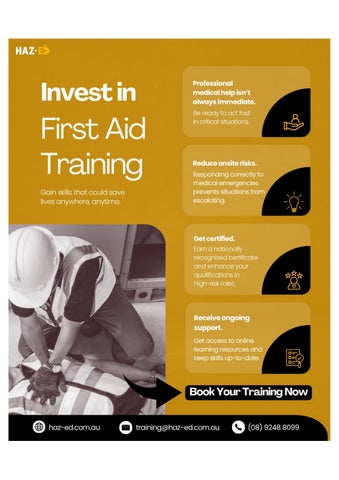 Invest in First Aid Training