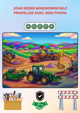 JOHN DEERE WINDROWER SELF PROPELLED 3430, 3830 TM1314