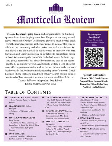 Monticello Review - TJ Student Newspaper - Issue 2 (3.27.26) 