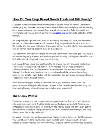 How Do You Keep Baked Goods Fresh and Gift Ready?