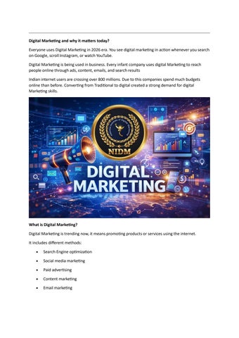 Digital Marketing and why it matters