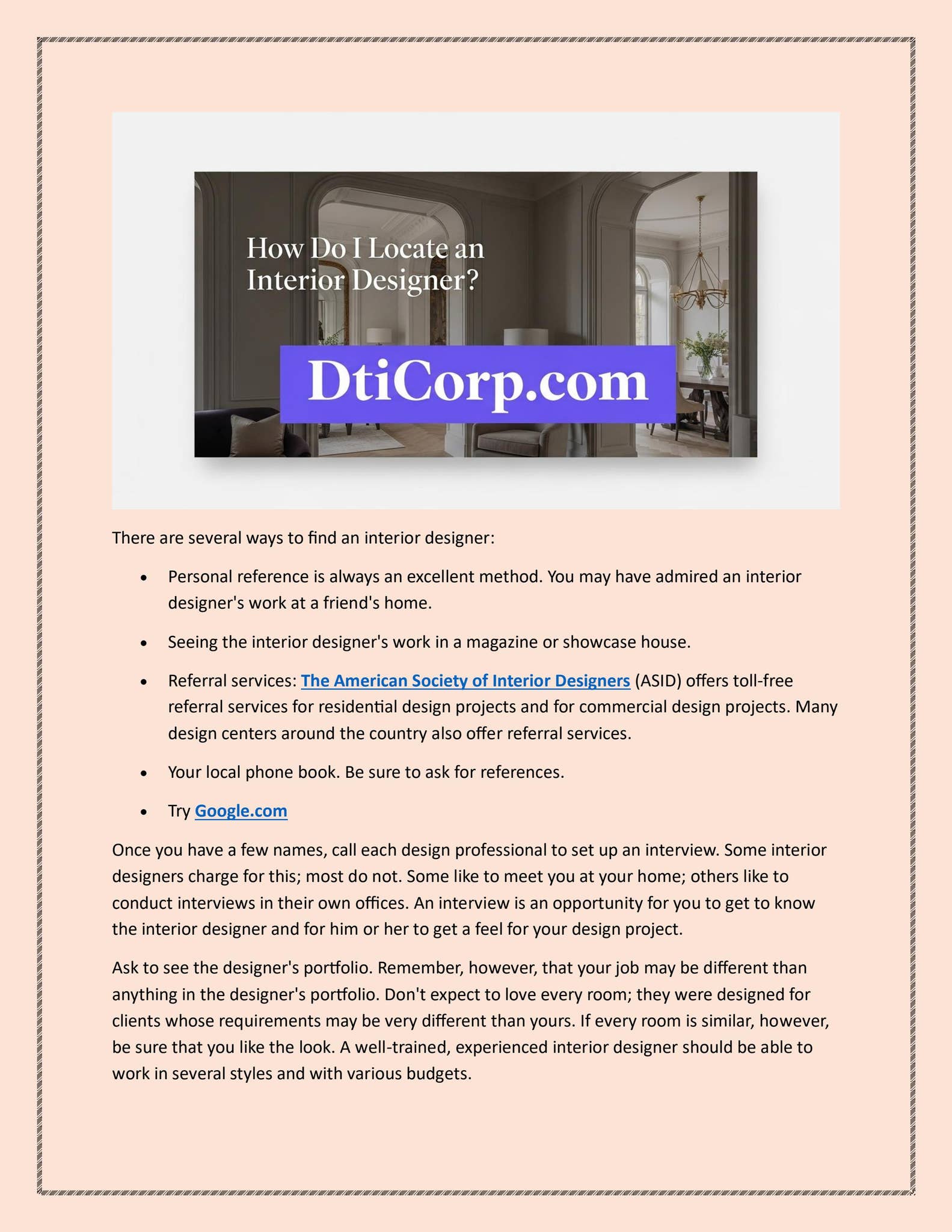 How Do I Locate an Interior Designer? by Jeff Palmer - Issuu