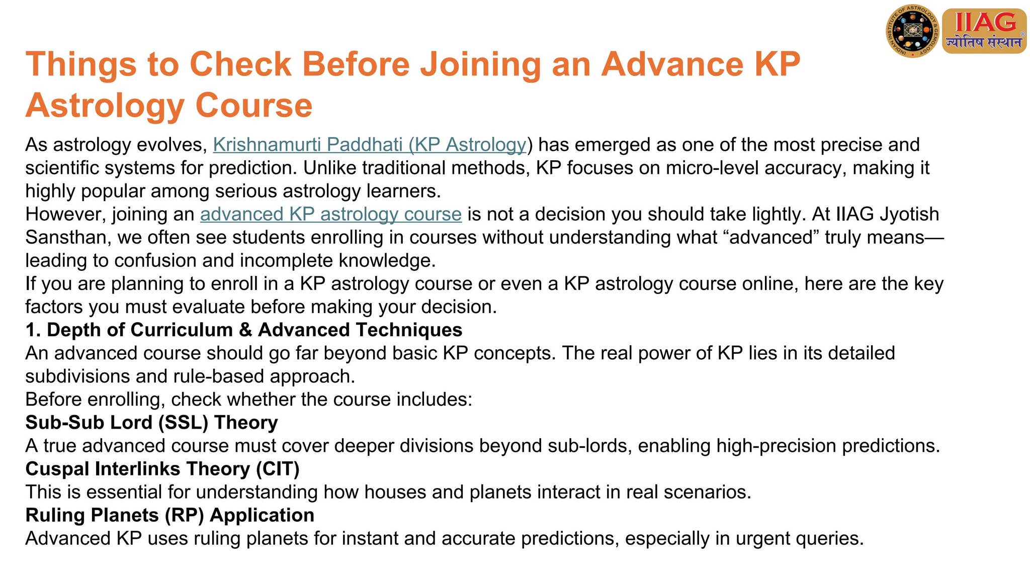 7 Things to Check Before Joining an Advance KP Astrology Course by ...