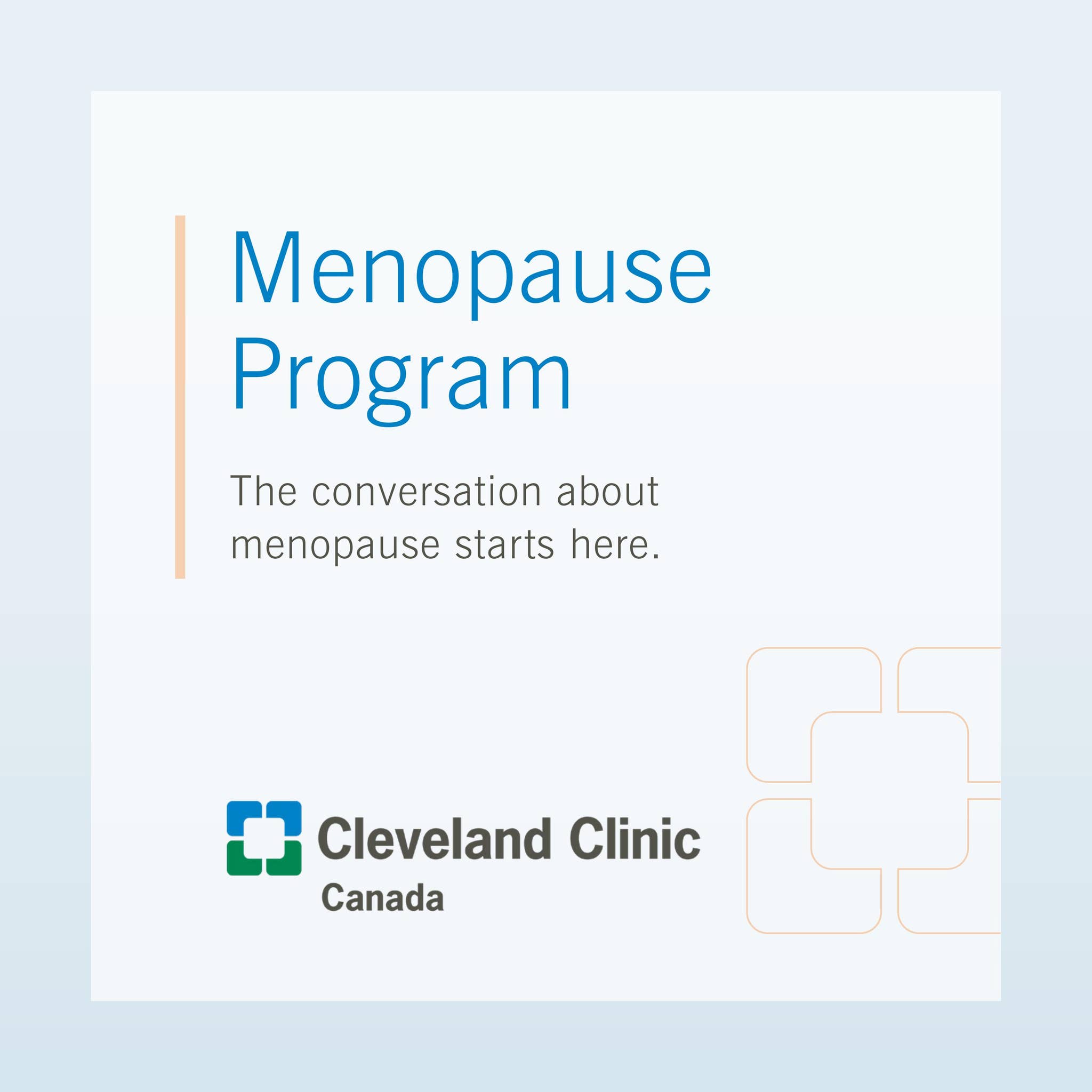 Menopause Program - Cleveland Clinic Canada by Cleveland Clinic Canada ...