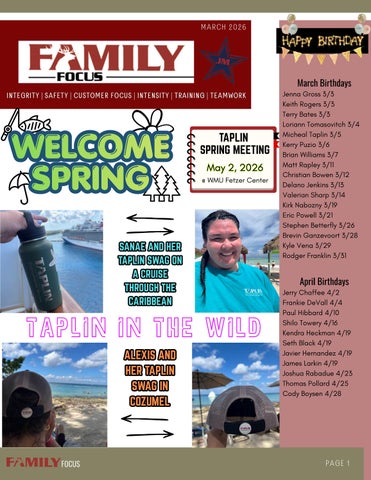 Family Focus Newsletter March 2026