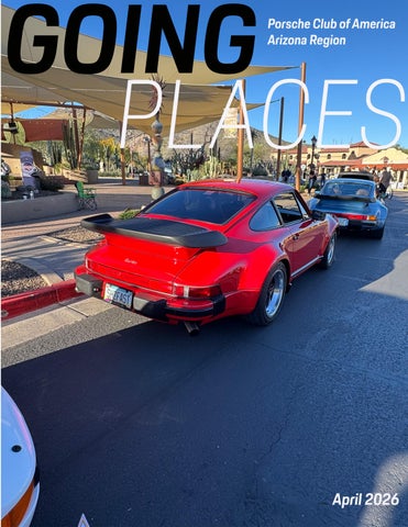 Porsche Club of America - Arizona Region - Going Places - April 2026