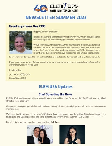 ELEM 2023 Summer Newsletter