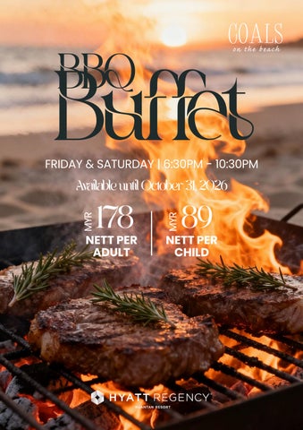 MENU: Weekend BBQ Buffet @ Coals on the Beach