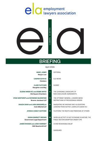 ELA Briefing - April 2026