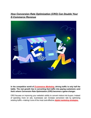 How Conversion Rate Optimization (CRO) Can Double Your E-Commerce Revenue
