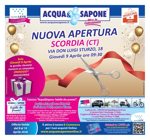 Volantino Acqua&Sapone n. 08-2026 - Nuova Apertura Scordia