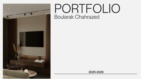Portfolio Architecte  BOULARAK CHAHRAZED