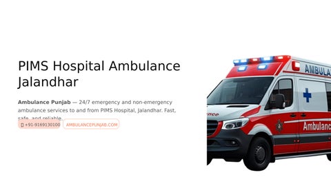 PIMS Hospital Ambulance Jalandhar