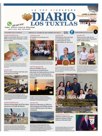 EDICIÓN DE DIARIO LOS TUXTLAS DEL DÍA 01 DE ABRIL DEL 2026