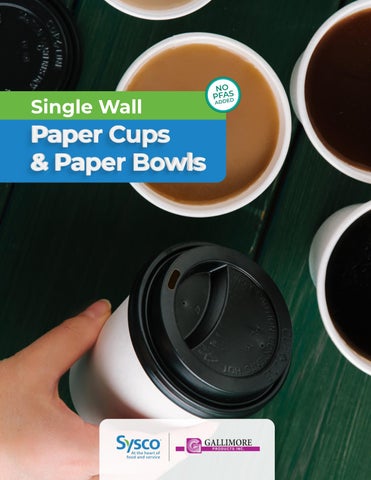 Sysco Single Wall White Cups by Gallimore Products Inc.