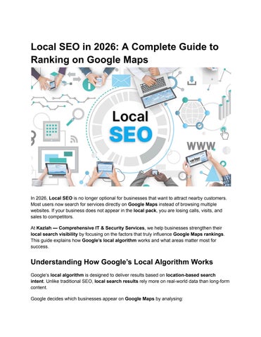 Local SEO in 2026: A Complete Guide to Ranking on Google Maps
