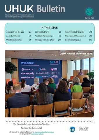 UHUK Newsletter Spring 2026