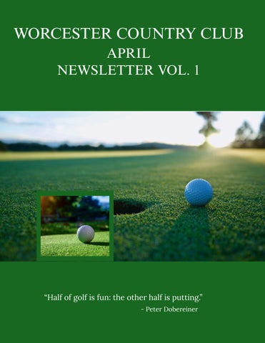 April Newsletter Vol. 1