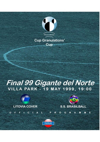 1999 Cup Granulations' Cup Programme