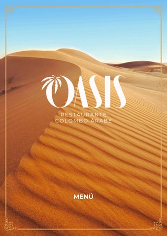 Menú OASIS - Restaurante Colombo Árabe VD