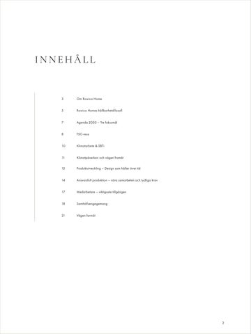Rowico 家居 Hållbarhetsrapport 2025 第 2 页