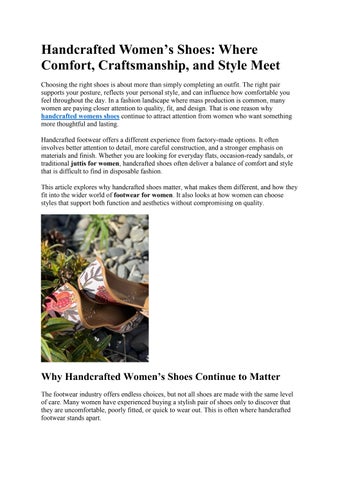 Handcrafted Women shoes