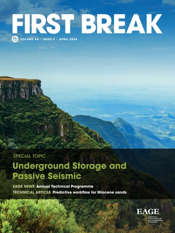 First Break April 2026 - Underground Storage and Passive Seismic