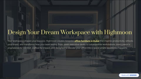 Top Office Furniture Company in Dubai for Businesses