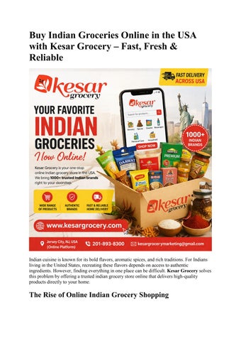 Buy Indian Groceries Online USA | Kesar Grocery Store