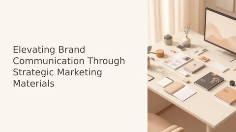 Elevating Brand Communication Through Strategic Marketing Materials