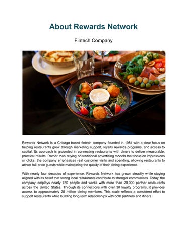 About Rewards Network
