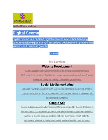 UntitDigital Seema Bhatt is A Certified Digital Marketer in Mumbailed document