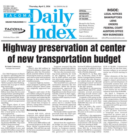 Tacoma Daily Index, April 02, 2026