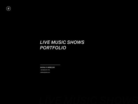 Live MusicShows Portfolio