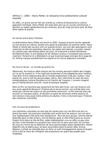 2001 - Harry Potter - Suzanne de Traversay