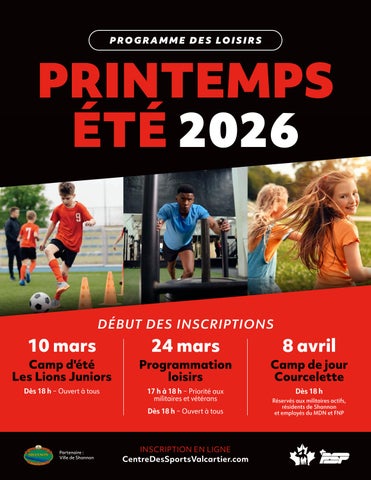 Programme des loisirs Printemps/Été 2026