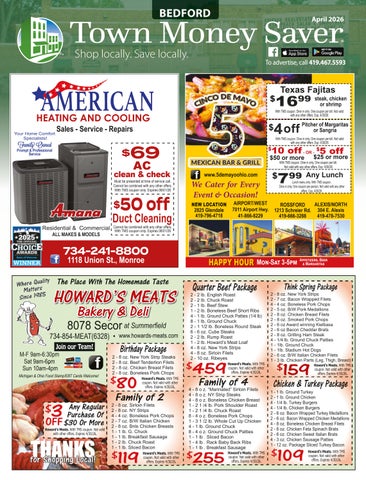 Bedford Town Money Saver | April 2026