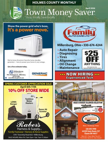 Holmes County Town Money Saver | April 2026