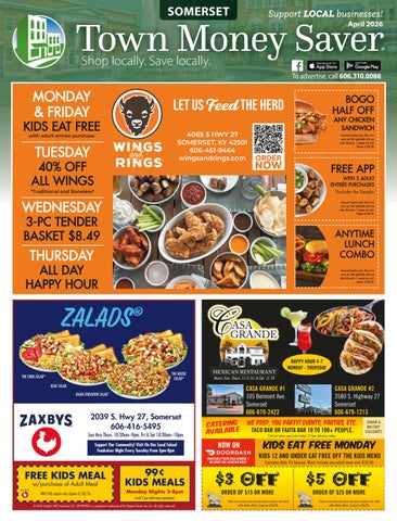 Somerset Town Money Saver | April 2026