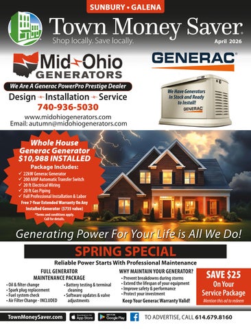 Sunbury-Galena Town Money Saver | April 2026