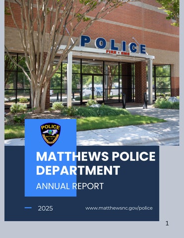 Matthews Police Department Annual Report - 2025
