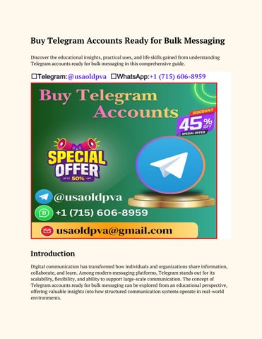 100 Top Buy Telegram Accounts Ready for Bulk Messaging