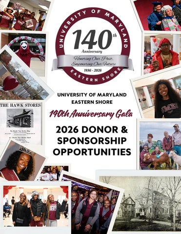 UMES 140th Anniversary Gala Sponsorship Booklet