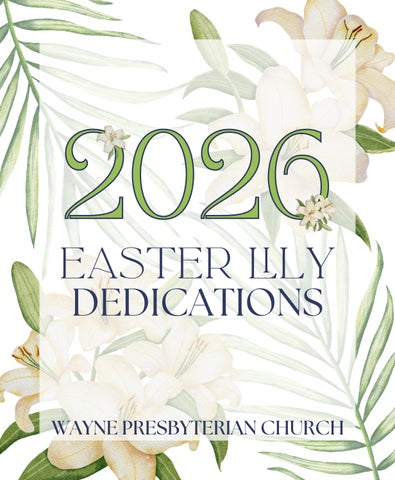 2026 Easter Lily Dedications