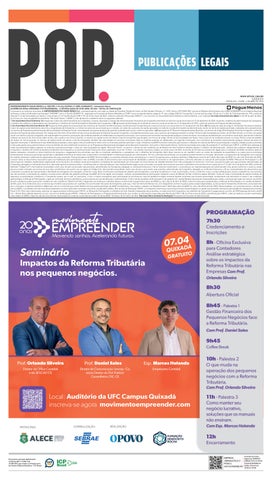 O POVO Publicações Legais - Populares 04/04/2026