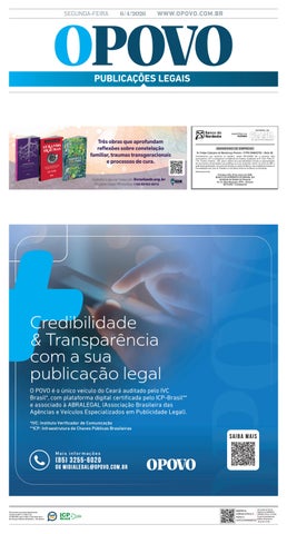 O POVO Publicações Legais - 1º Caderno 06/04/2026 