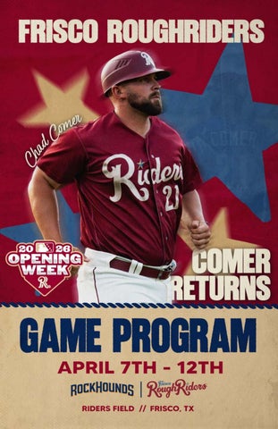 Frisco RoughRiders Game Program: April 7-12, 2026