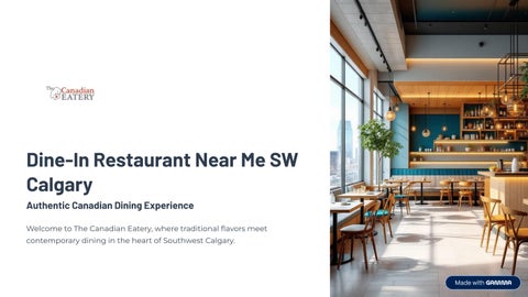 Dine-In Restaurant Near Me Sw Calgary