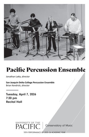 Pacific Percussion Ensemble 4-07-2026