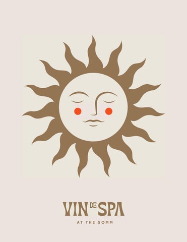 Vin de Spa Menu Spring 2026